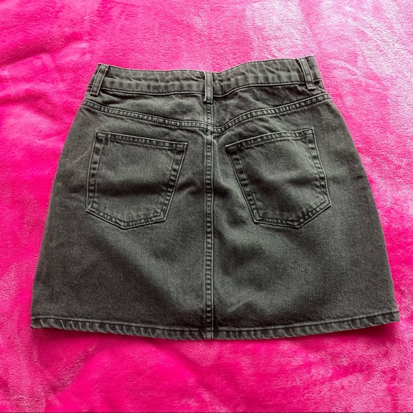 Topshop Black Sequin Denim Skirt - Picture 2 of 3